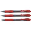 Pilot Set di 3 penne roller con inchiostro gel G-2, punta larga, 1 mm, colore: rosso