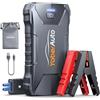 YaberAuto Avviatore Batteria Auto, 6000A Booster Avviamento per Tutto Benzina e 10L Diesel Motori, Avviatore Emergenza per Auto/Moto Portatile con Avviatore Forzato