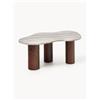 Westwing Collection Tavolino da salotto in marmo dalla forma organica Naruto - Beige, Marrone