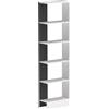HOMCOM Libreria Moderna Salvaspazio a 5 Ripiani in Legno 45x21x170 cm, Bianco e Nero | Aosom Italy