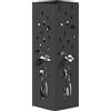 HOMCOM Portaombrelli Porta Ombrelli Quadrato con Vaschetta, 15.5x15.5x49 cm, Nero | Aosom Italy