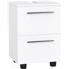 HOMCOM Mobile Sottolavabo Mobiletto Bagno Moderno 41.5x35.5x59 cm Bianco | Aosom Italy
