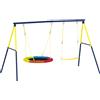 AIYAPLAY Set di Altalene per Bambini Parco Giochi da Esterno, Multicolore | Aosom Italy