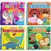 Crealibri Gli animali del bosco-Fantastici unicorni-Gli animali della fattoria-Simpatici dinosauri. Carezze di stoffa. Ediz. a colori