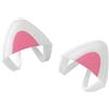 kwmobile Set 2 Orecchie da Gatto per Cuffie Compatibile con Overear Headphone - Orecchie Gatto per Arco Cuffie 2,5-3,8 cm - bianco/fucsia