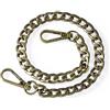 NEUSID 2 Catene Metalliche Per Borse – 110 Cm, Tracolla In Metallo Con Fibbie, Colori Oro E Argento Chiaro - 5