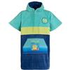 WAVE HAWAII Poncho da bagno per bambini, in cotone naturale, poncho da spiaggia con cappuccio, asciugamano morbido per ragazzi e ragazze, per casa, bagno e viaggio, taglia (Spongebob, XS)