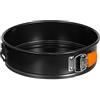 Le Creuset Tortiera Antiaderente Apribile, Rotonda, Diameter 24 cm, Resistente alle Sostanze Acide, Finitura in Acciaio al Carbonio, Antracite,Arancio, 94101125000000