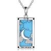 ONEFINITY Collana con biglietti di tarocchi, in argento Sterling 925, turchese, per donna