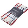 Nautica Cotton Classics - Set di 3 asciugamani da cucina, 45,7 x 71,1 cm, motivo scozzese rosso/bianco