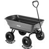 VEVOR Carrello da Giardino Ribaltabile a Mano Carico di 272 kg, con Meccanismo di Scarico Rapido, Ruote Girevoli, Cuscinetti Rotanti Flessibili, Carrello da Giardino per Piante, Terreno, Colture