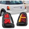 Archaic LED Luci posteriori compatibili con Mini Cooper & Coopers Hatchback R56 R57 R58 R59 2007-2013,Fari Posteriori con sequenziali