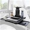 Avutrel Tavolino da Auto per Sedile Posteriore Passeggero, Tavolino Portatile per Auto con Portabevande e Supporto per Cellulare, Tavolino Multifunzionale Pieghevole, Portata 15-20 kg