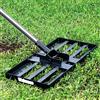 Walensee Rastrello livellatore per prato, 1,8 m, 43,2 x 25,4 cm, strumento per livellare il prato, con manico in acciaio inox, per cortile, giardino, campo da golf, facile livellamento del suolo,