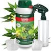 Veddelholzer 1000 ml di olio di neem naturale pressato a freddo, set completo con emulsionante naturale + flacone spray da 500 ml e 2 misurini per la cura delle piante naturali per interni ed esterni
