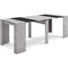 Skraut Home | Consolle allungabile | Tavolo consolle allungabile | 220 | Per 10 persone | Tavolo da pranzo | Stile moderno | Cemento