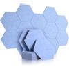 Rdutuok 12 pannelli acustici esagonali, 30 x 26 x 1 cm, assorbitori acustici da parete per studio, ufficio, studio e decorazione da parete (azzurro)