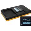 mtb more energy 2x Batteria + Caricabatterie doppio (USB) tipo EN-EL22 ENEL22 / Compatibile con Nikon 1 J4 / 1 S2 - incl. cavo micro USB (è possibile caricare 2 batterie contemporaneamente)