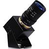 Svpro Fotocamera USB da 8MP messa a fuoco manuale, webcam con varifocus 5-50 mm CS Mount Obiettivo 10X zoom esterno per computer portatile, PC, fotocamera UVC Plug and Play