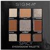 Sigma Beauty On-the-Go Palette di ombretti - Spicy - 9 colori ombretti in finitura opaca, luccicante e metallica, palette di trucco vegano ad alta pigmentazione, prodotti di bellezza puliti
