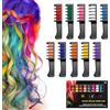 Feirdhoo 10 gessetti per capelli temporanei, colore crema, lavabile, pettini colorati per ragazze, bambini, carnevale, cosplay, feste, Natale, Halloween
