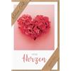 bsb - Biglietto di ringraziamento del cuore - Nature Card - Biglietti di auguri sostenibili - Biglietti con busta - Regalo migliore amico o amico - Biglietto amore e amicizia 11,5 x 17 cm