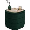 Bonlife Pouf con vano portaoggetti, poggiapiedi pieghevole con tavolo, poggiapiedi, poggiapiedi per soggiorno, camera da letto, corridoio, velluto verde, 38x38x38 cm