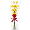 OTHERWISETRIVIAL Idea Regalo Festa della Mamma - Rosa Rossa Artificiale con Cioccolatino al Latte a Forma di Cuore e un Cuore Luminoso 6cm - Confezione Regalo Elegante