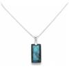 Vincent Paul COLLANA DONNA ARGENTO 925 RODIATO CON PENDENTE DI PIETRA NATURALE LABRADORITE