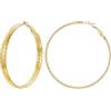 FOCALOOK Orecchini da Donna a Cerchio di Grano 6mm in Acciaio Inossidabile Orecchini a Cerchio 60mm Orecchini Cerchio Oro Orecchini Donna Cerchio Orecchini Oro per Donna e Ragazza