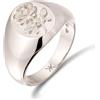 Kuzzoi Anello da uomo in argento 925 con motivo di rose, elegante, 64, Argento