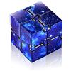 Skylety Cubo Infinito Mini Blocchi, Giocattoli Sensoriali da Scrivania a Forma di Cubo Strumento per Alleviare Stress Regali per Adolescenti Adulti Autismo ADHD (Spazio Galassia Blu)