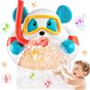 Fenrad Giochi per Bagnetto, Giocattoli da Bagno, Generatore di Bolle di Sapone Orso con Musicale, Giochi Piscina Acqua per Compleanno Natale 1 2 3 4 5 Anni