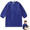 O-Kinee Grembiule da Pittura Bambini, Grembiulino Scuola Maniche Lunghe per Bambini, Grembiule da Gioco - Pittura, Cucina, Scuola, casa, Poliestere (Blu) (7-11 Anni)