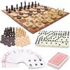 Toyland® Ultimate Family Favourites Board Game Bundle - Domino, carte, scacchi, dama e tris - Adatto a partire dai 3 anni in su