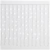 ETTROIT Tenda Luminosa 200 LED, 2Mt, Luce Bianca, Cavo Bianco, IP65, Prolungabile, Effetto Flash , Con fili uniformi da 2 metri , ghirlanda nataliza, negozi, balcone natale