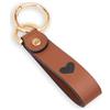 Munkiy Italy Portachiavi in Vera Pelle con Simbolo Inciso - Made in Italy - Regalo Festa del Papà - Portachiavi Cuore Infinito Casa Auto Moto - Regalo Uomo Donna Compleanno Anniversario (Simbolo Cuore)