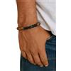Generic ⊹⊱★✿ BRACCIALE DA UOMO IN RADICE DI PIETRA LAVICA ✿ ★⊰⊹ bracciale elastico realizzato con perle di lava curative e perle di legno con distanziatori in metallo