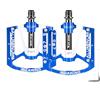 HillMiles MTB Pedali per mountain bike, 3 cuscinetti per bicicletta, pedali da 9/16 pollici, piatti, in alluminio leggero, antiscivolo, per bici da strada, BMX, MTB (rosso)