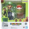 Bandai NUOVO Bandai S.H. Figuarts Luigi Super Mario 110 mm action figure completa...