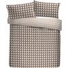 Appletree Hygge Set copripiumino, 100% cotone, super king size 260 x 220 cm, marrone/staffa, motivo geometrico, 68 fili