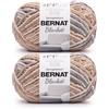 Bernat Blanket - Filato 100% poliestere, 2 confezioni da 200 m/300 g, colori neutri (Toasted Birch)