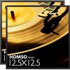 Homso Cornice nera per album musicale, 31,8 x 31,8 cm, realizzata per esporre copertine di album in vinile LP, finitura in alluminio spazzolato, accessori da appendere installati senza montaggio
