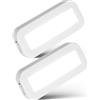 BRILONER - Lampade sottopensile per cucina led senza fili in set da 2 con luce bianco neutro, supporto adesivo, lampada sottopensile batteria, lampada cucina, 15 x 6,5 x 2 cm, bianco