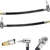ANTHYTA 2 Pezzi Adattatore Tubo di Gonfiaggio Pneumatici 23 CM Tubo Flessibile della Pompa di Gonfiaggio Connettore della Valvola di Gonfiaggio Portatile per Biciclette, Moto, Auto, Camion