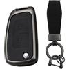 TECART Custodia protettiva per chiave a scatto adatta per Nissan Qashqai Juke J11 J12 F15 Maxima Altima Rogue Kicks Murano in pelle custodia per chiavi 2/3/4 tasti Nero A