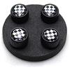 YaaGoo Per pneumatici Mini Cooper cerchioni 4 pezzi cappucci valvola custodia copertura decorativa (NERO CK)