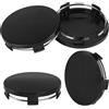 YUESIKJ 4 coprimozzo da 60 mm, coprimozzo universale, in ABS, copertura per mozzo ruota, superficie lucida, coprimozzo ABS, colore nero opaco, ricambio compatibile con VW Audi(OD 60 mm ID 56 mm)
