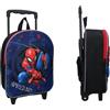 mybagstory - Zaino 3D con Ruote Spiderman Blu per Bambini - Trolley Scuola - Taglia 32 cm - Spalline Regolabili - Ruote - Idea Regalo