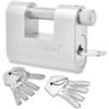 Britanium® BRL85 Lucchetto Antiscasso Corazzato - Serratura per Cancello Esterno, Garage e Container - Lucchetto Monoblocco con 10 Chiavi, Alta Sicurezza per Magazzino e Saracinesca Blindata